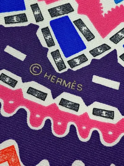Pre-owned Hermes 2000-2025 En Attendant Ulysse Gavroche Silk Scarf Scarves In Multi