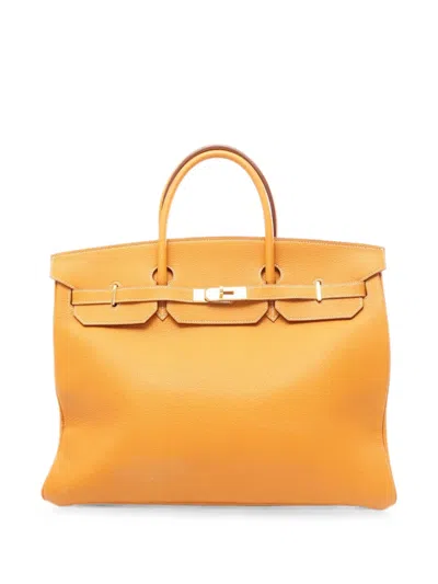 Pre-owned Hermes 2000 40 Birkin Tote Bag In Orange