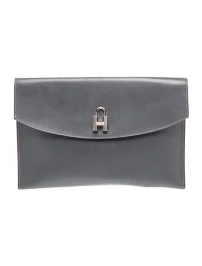 Pre-owned Hermes 2000 Box Pochette Cadena In Gray