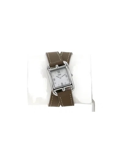 Pre-owned Hermes 2000 Cape Cod 33mm In White