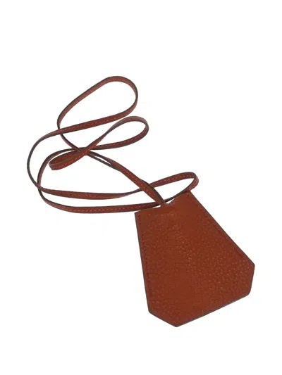 Pre-owned Hermes 2000 Clochette Necklace In Brown