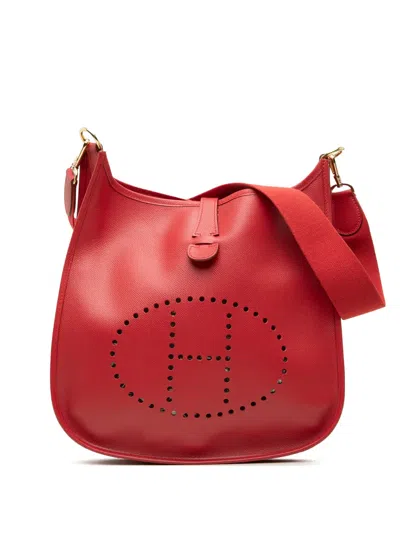 Pre-owned Hermes 2000 Courchevel Evelyne I 33 Crossbody Bag In Red
