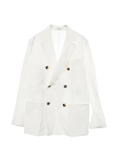 Pre-owned Hermes 2000 Double-breasted Blazer In White