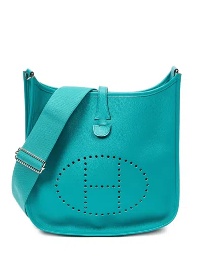 Pre-owned Hermes 2000 Evelyne Iii Shoulder Bag In Blue