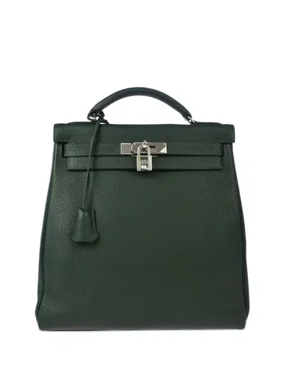 Pre-owned Hermes 2000 Fjord Kelly A Dos Gm Backpack In Green