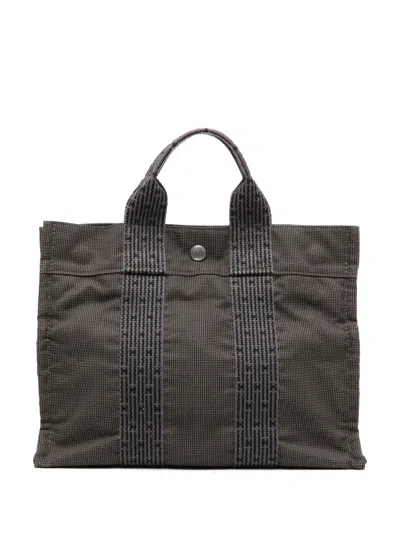 Pre-owned Hermes 2000  Fourre Tout Cabas Tote Bag In Black