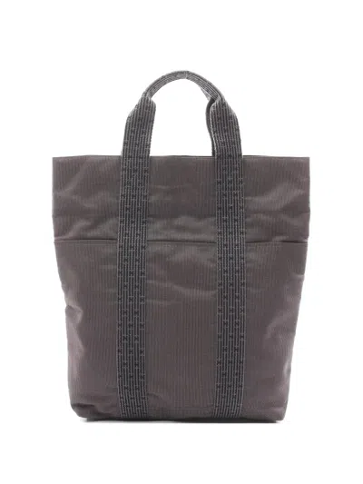 Pre-owned Hermes 2000 Herline Cabas Tote Bag In Gray