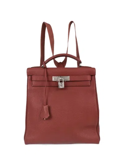 Pre-owned Hermes 2000 Kelly A Dos Gm Backpack In Brown