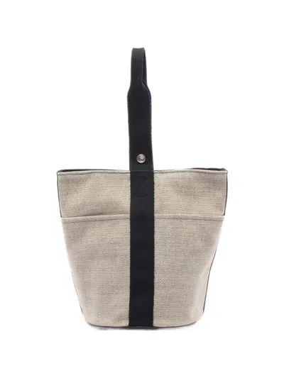 Pre-owned Hermes 2000 Mm Saxo Tote Bag In Neutrals