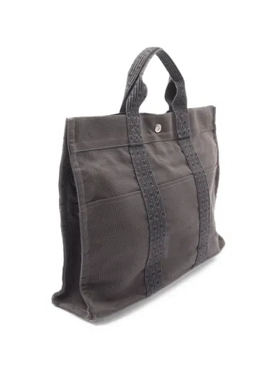 Pre-owned Hermes 2000 Mm Yale Line Tote Bag In Grey