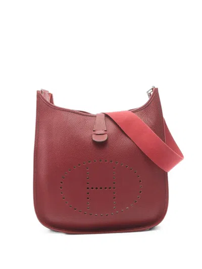 Pre-owned Hermes 2000 Pm Evelyne I Shoulder Bag In Red