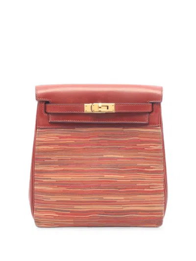 Pre-owned Hermes 2000 Pm Kelly Ad Vibrato Backpack In Brown