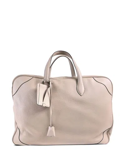 Pre-owned Hermes 2000 Victoria 50 Handbag In Neutrals