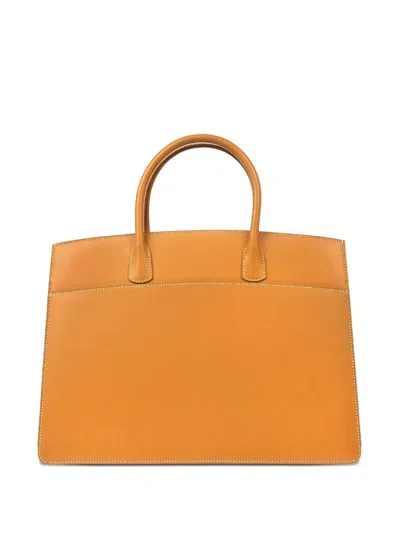 Pre-owned Hermes 2000 White Bus Gm Tote Bag