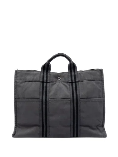 Pre-owned Hermes 2000-2015 Canvas Fourre Tout Mm Tote Bag In Gray