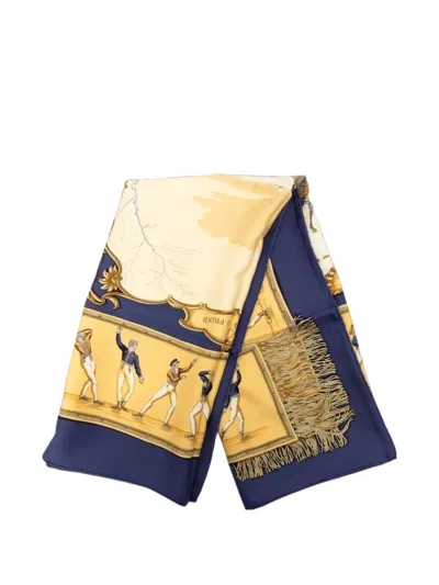 Pre-owned Hermes 2000-2020 Les Plaisirs Du Froid Silk Scarf 90 Scarves In Multicolour