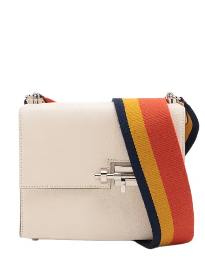 Pre-owned Hermes 2000-2020 Mini Chevre Mysore Verrou Chaine Crossbody Bag In White
