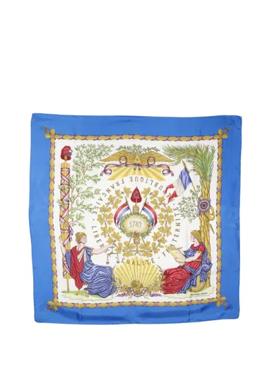 Pre-owned Hermes 2000-2020 Republique Francaise Liberte Egalite Fraternite 1789 Silk Scarf Scarves In Multi