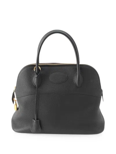 Pre-owned Hermes 2000-2026 Clemence Bolide 31 Satchel In Black