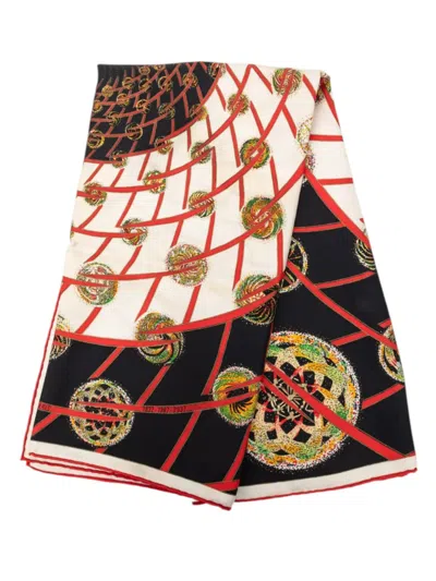 Pre-owned Hermes 2000-2026 Les Feux De L Espace Silk Scarf 90 Scarves In Multi