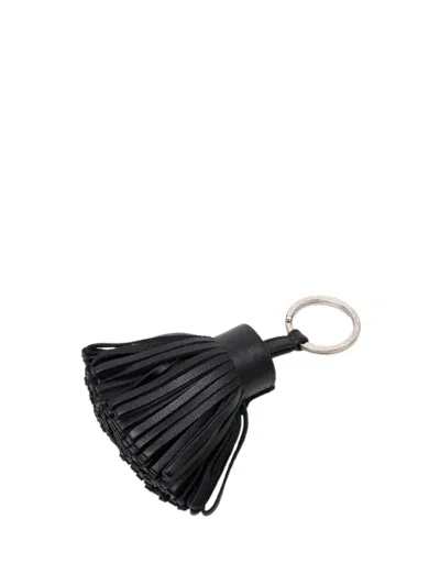 Pre-owned Hermes 2000-2026 Milo Carmen Tassel Ring Bag Charm Key Chain In Black
