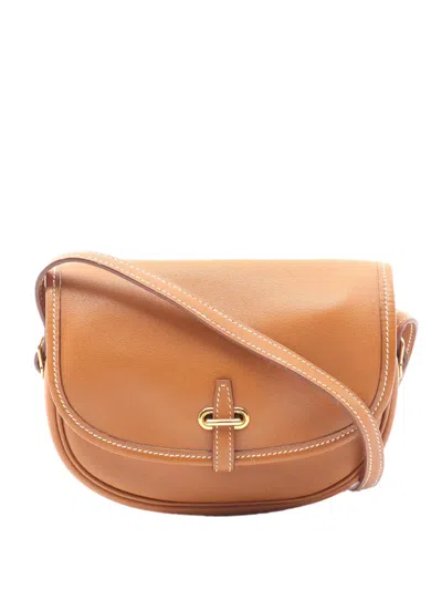 Pre-owned Hermes 2000-2026 Mini Gulliver Balle De Golf Crossbody Bag In Brown