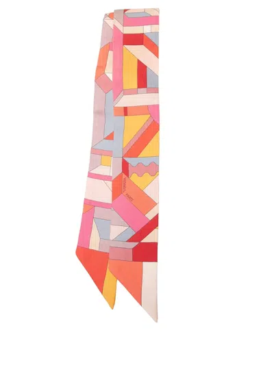 Pre-owned Hermes 2000-2026 Perspective Cavaliere Silk Twilly Scarf Scarves In Pink