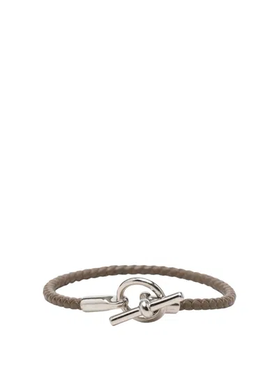 Pre-owned Hermes 2000-2026 Swift Glenan Bracelet Costume Bracelet In Brown