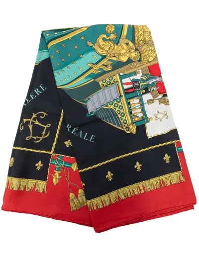 Pre-owned Hermes 2000-2026 Vue Du Carrosse De La Galere La Reale Silk Scarf 90 Scarves In Multicolour
