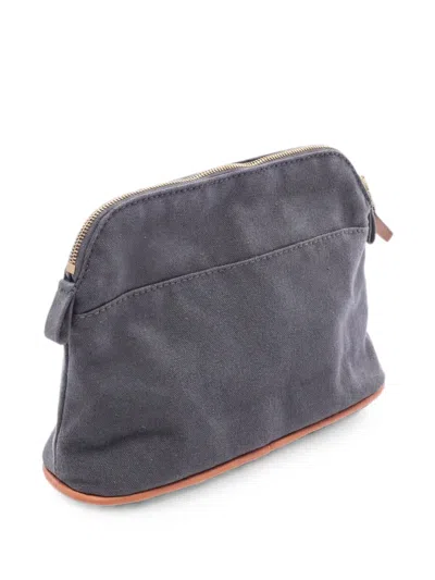 Pre-owned Hermes 2000s 20 Bolide Travel Pouch In Gray