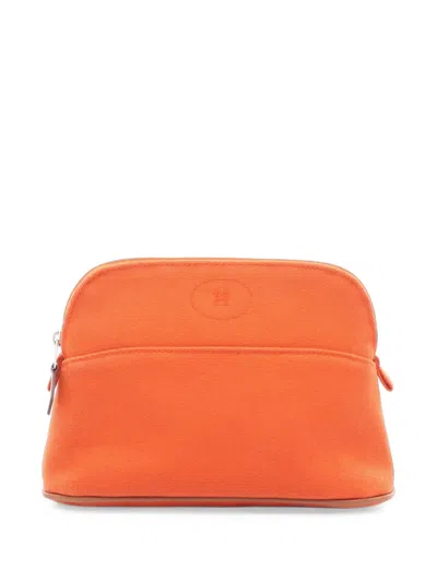 Pre-owned Hermes 2000s 20 Mini Bolide Pouch In Orange