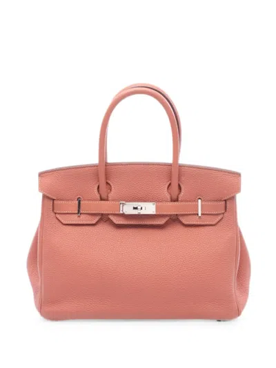 Pre-owned Hermes 2000s 30 Birkin Togo Tote Bag In Pink