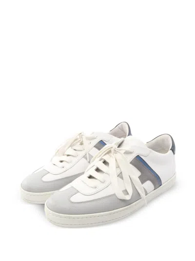 Pre-owned Hermes 2000s Boomerang Low-top Trainers In White