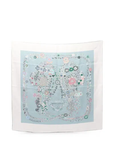 Pre-owned Hermes 2000s Brides De Gala Scarf In 蓝色