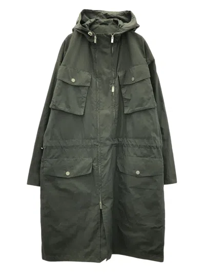 Pre-owned Hermes 2000s Burzo Hooded Coat In Green