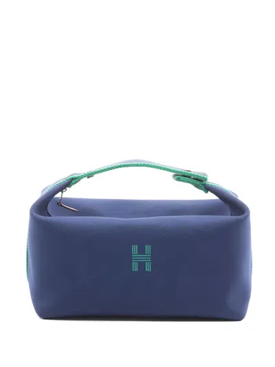 Pre-owned Hermes 2000s Canvas Tote Bag In Blue