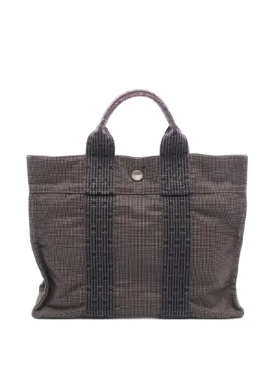 Pre-owned Hermes 2000s Canvas Tote Bag In Brown