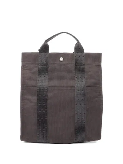 Pre-owned Hermes 2000s Canvas Tote Bag In Brown