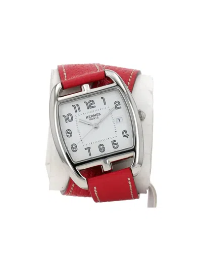 Pre-owned Hermes 2000s Cape Cod Tonneau 34mm In White