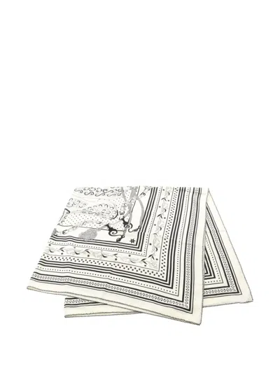 Pre-owned Hermes 2000s Carréjean Carres 140 Festival Des Amazones Scarf In White