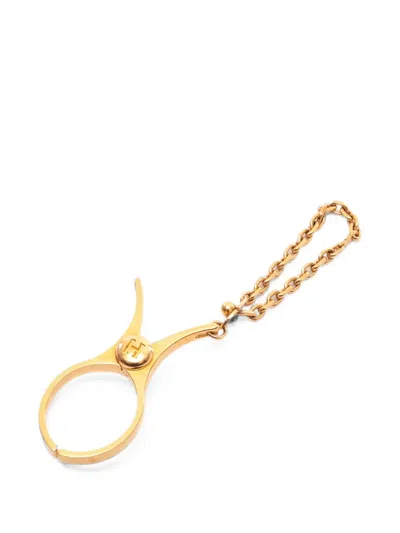 Pre-owned Hermes 2000s Chain Glove Holder In Gold