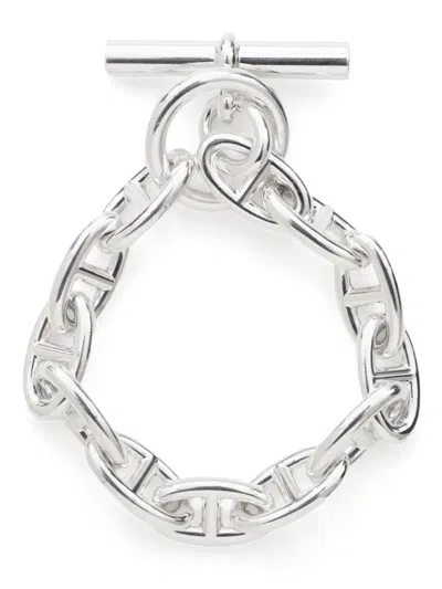 Pre-owned Hermes 2000s Chaine D'ancre Gm Bracelet In Silver