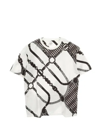 Pre-owned Hermes 2000s Crew-neck T-shirt In White