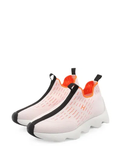 Pre-owned Hermes 2000s Eclair Slip-on Sneakers In Pink