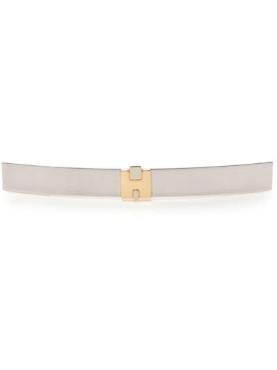 Pre-owned Hermes 2000s Eileen Hair Clip In Silver
