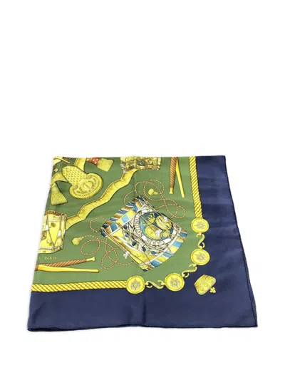 Pre-owned Hermes 2000s Emblem-print Silk Scarf