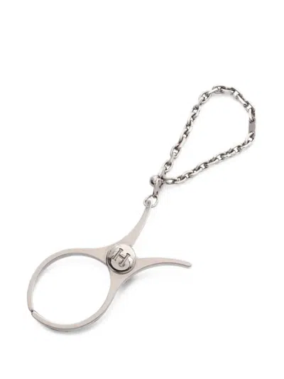 Pre-owned Hermes 2000s Filou Chain-link Glove Holder In Silver