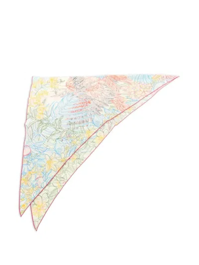 Pre-owned Hermes 2000s Flamingo Party Coloriage Silk Scarf