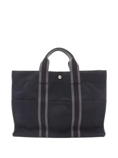 Pre-owned Hermes 2000s Fool Toe Mm Tote Bag In Black