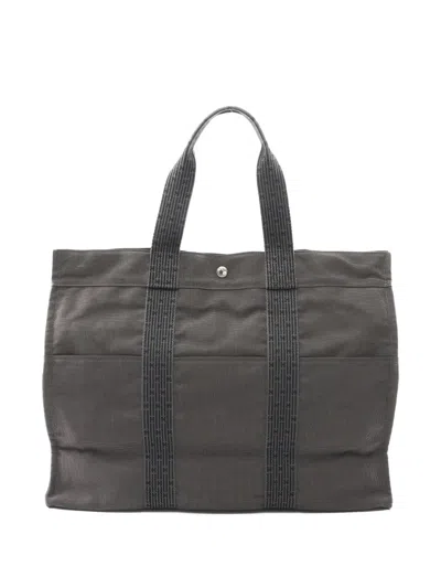 Pre-owned Hermes 2000s Gm Air Line Tote Bag In Gray
